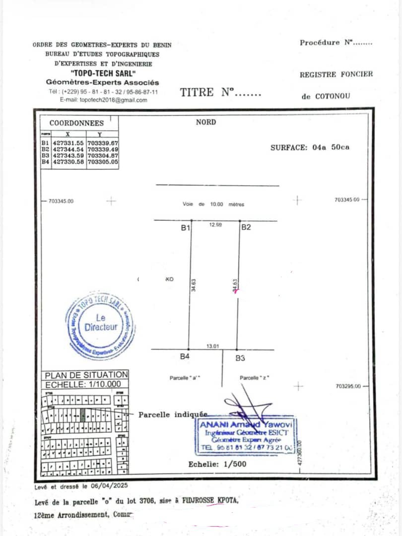Cotonou Akogbato situé à 500 m de l'église catholique
